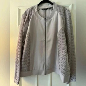 Halston Taupe/Light Grey Color Jacket- Size 22w-Brand New